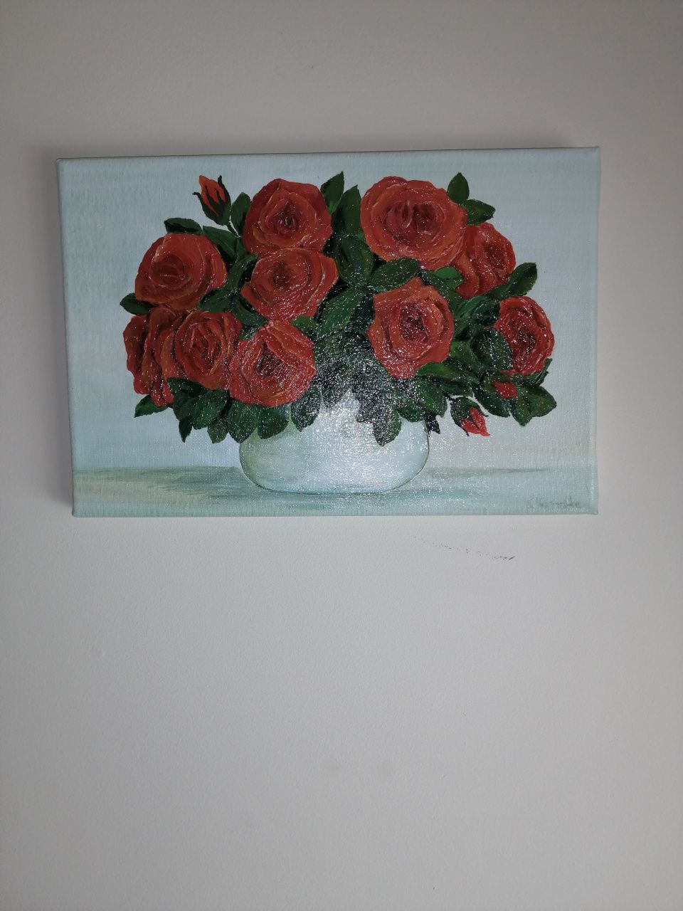 Obrazy kwiaty ręcznie malowane akryl
