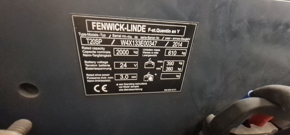 Wózek paleciak Linde T20 Rydwan zamiana