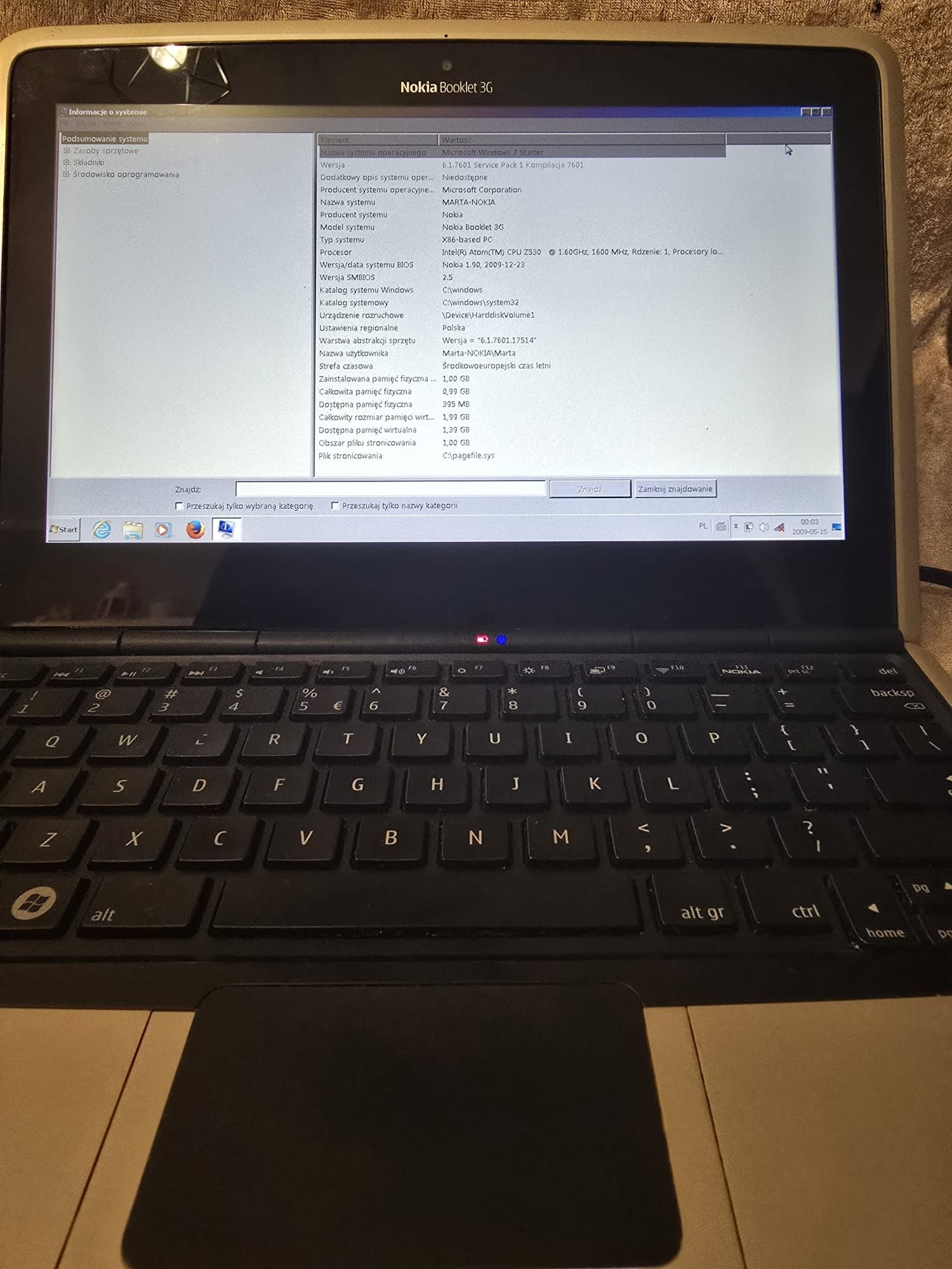 NOKIA  Booklet 3G