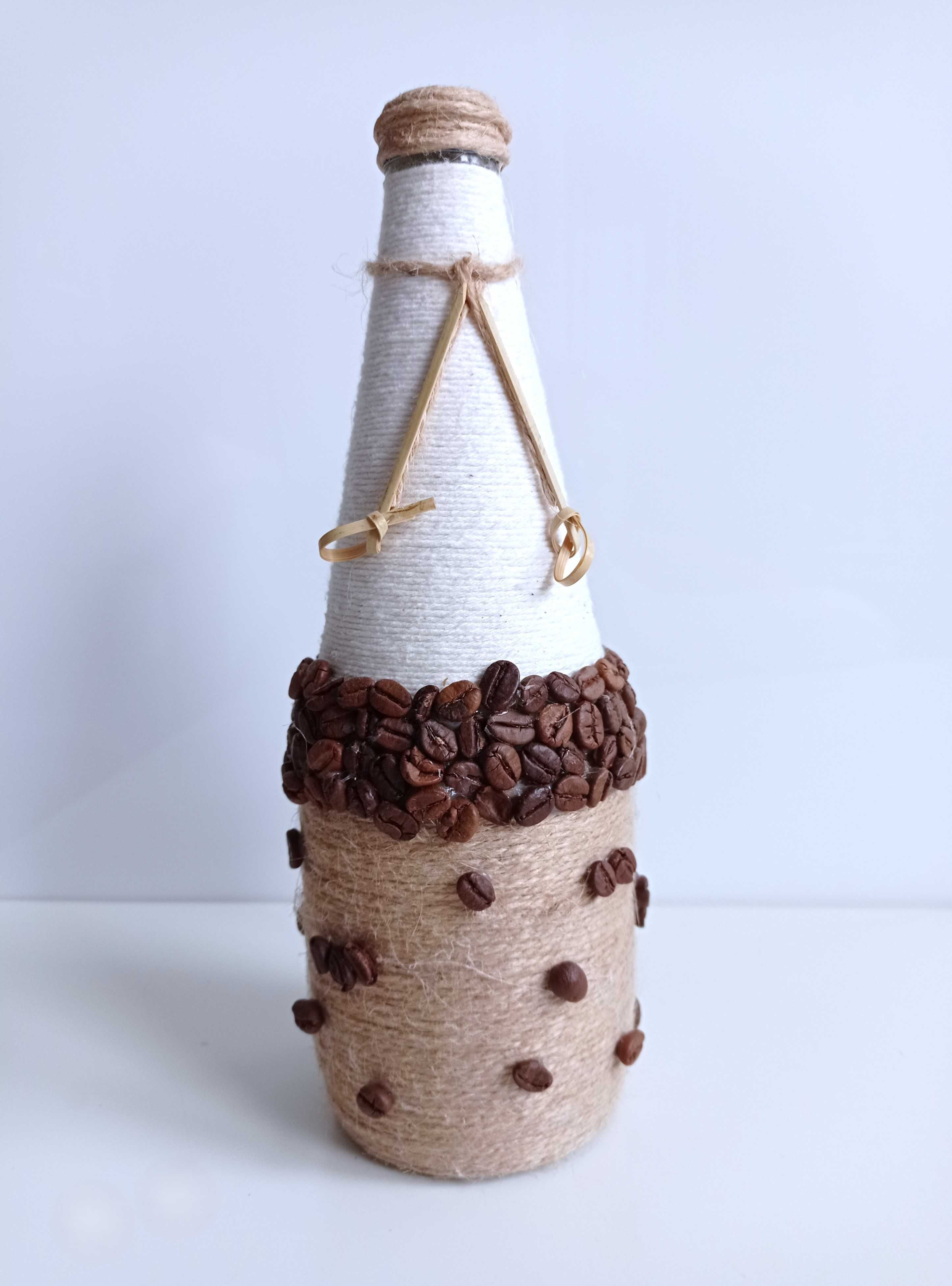 Butelka ręcznie zdobiona Coffe 750 ml Dekoracja