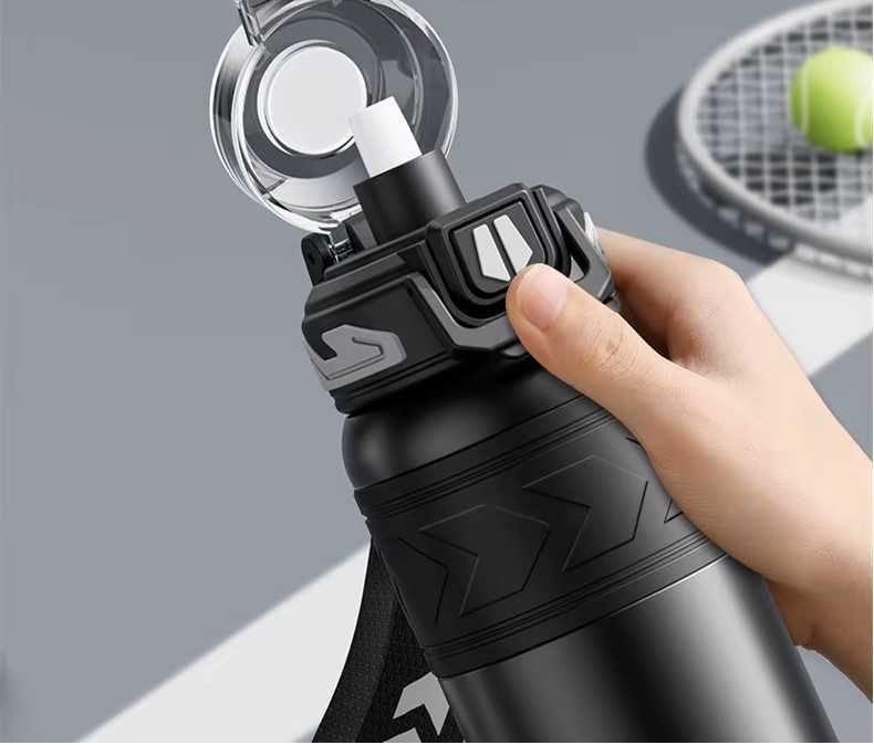 Kubek termiczny sportowy bidon termos z ustnikiem 0,7l stal nierdz