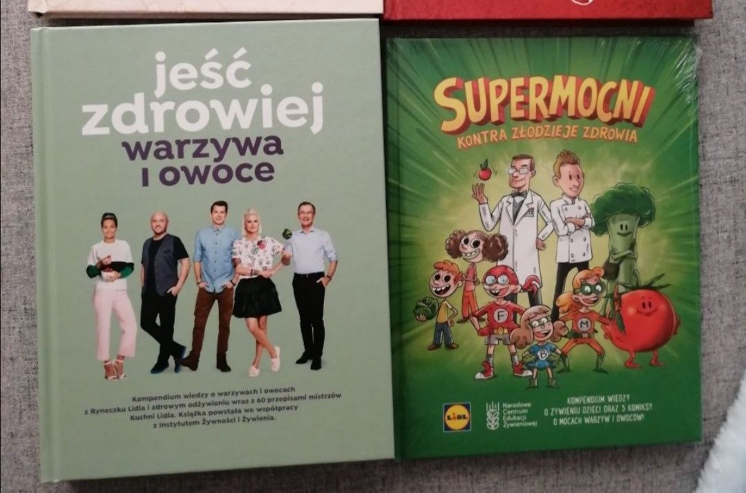 Książki Jeść zdrowiej owoce i warzywa, Supermocni Lidl nowe