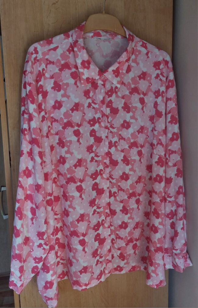 Koszula plus size oversize szerokie rękawy 4xl r.48