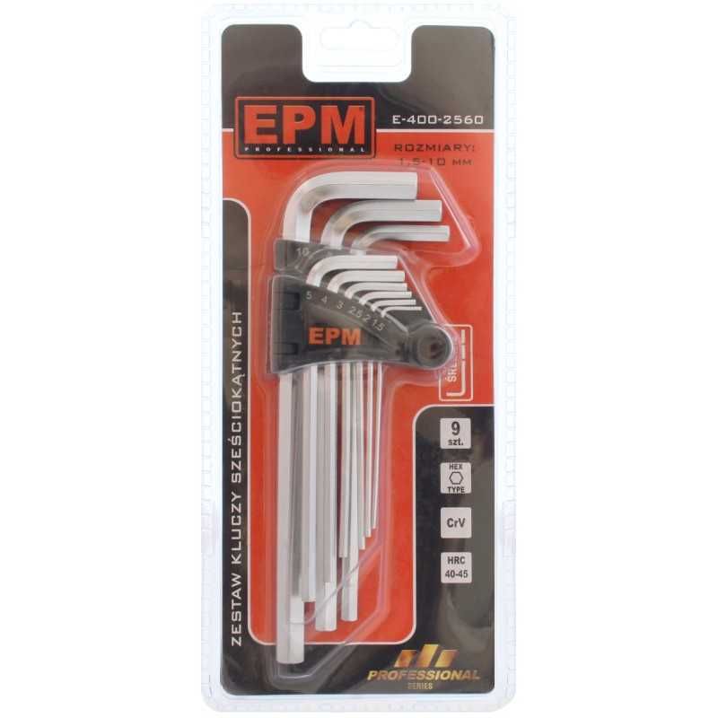EPM Komplet kluczy imbusowych HEX TYP L 9SZT ŚREDNIE