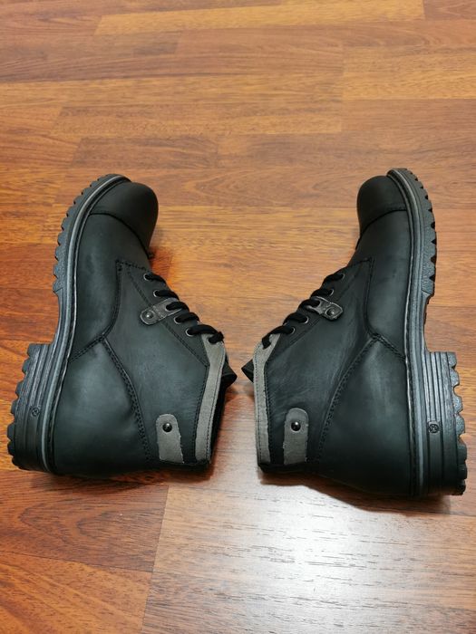 Eleganckie Zimowe Buty Męskie Wygodne Ciepłe Czarne