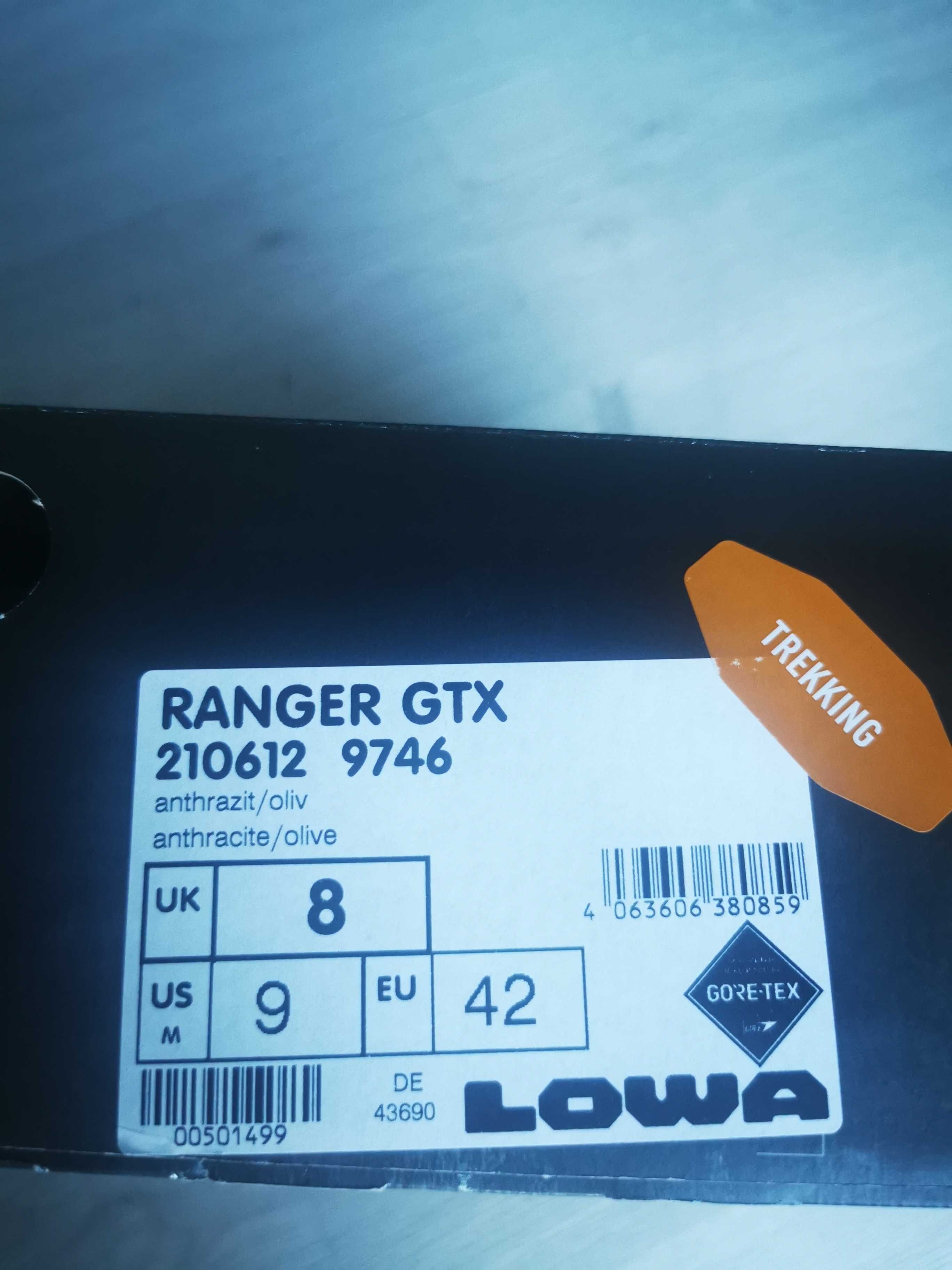 Lowa Ranger GTX 42 26.5 buty męskie trekkingowe czarne za kostkę nowe