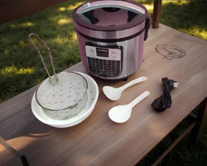 Мультиварка 6 літрів, 1000 Вт, 45 програм + функція йогуртниці металік