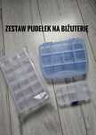 Zestaw pudełek organizerow na bizuterie