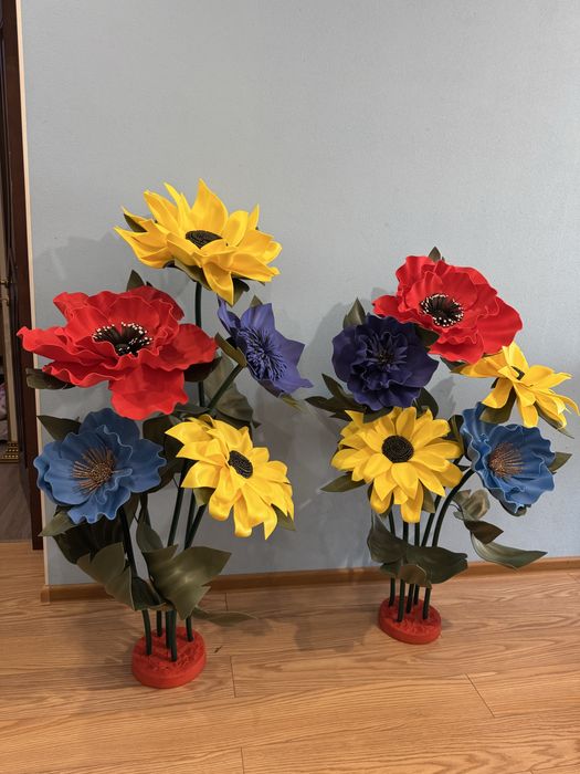 Квіти для декору вітрин, вікрн, сцени, великі квіти