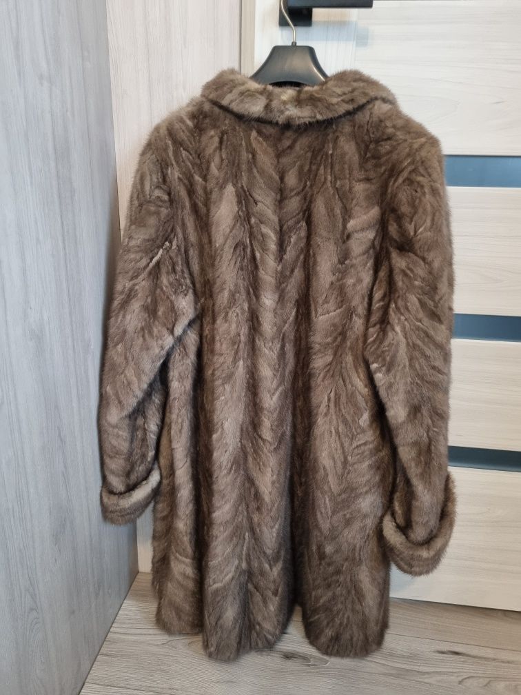 Futro naturalne norki płaszcz XL 40 L 40