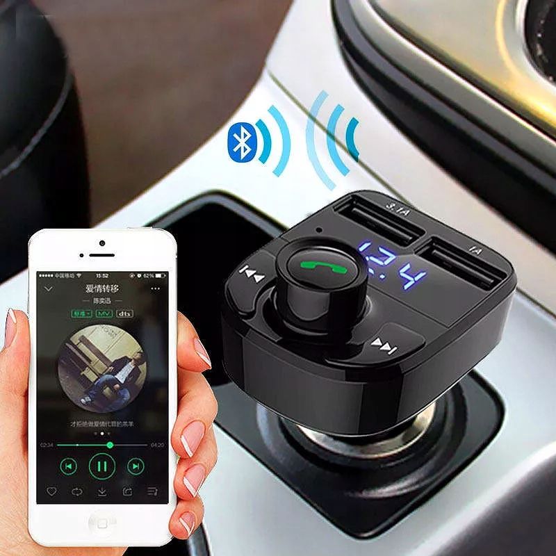 Transmiter FM z ładowarką USB i Bluetooth 5.0