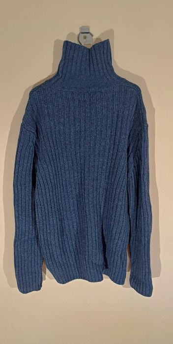 Woolmark. Cieplutki damski, mięsisty golf wełniany. 100% wełny.