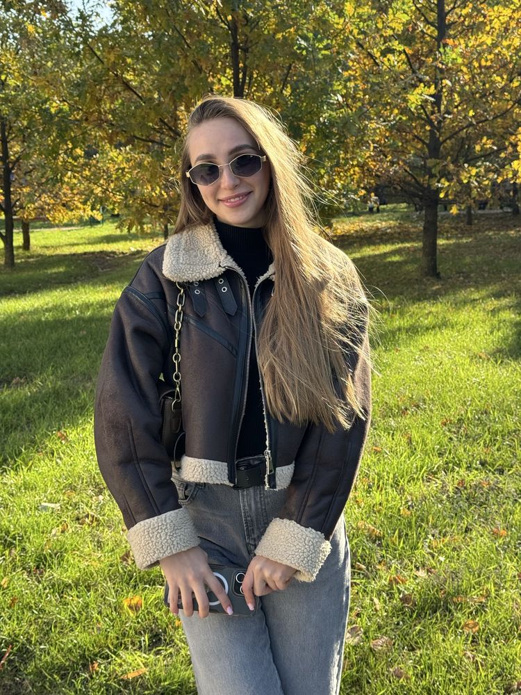 Дублянка ZARA коричнева