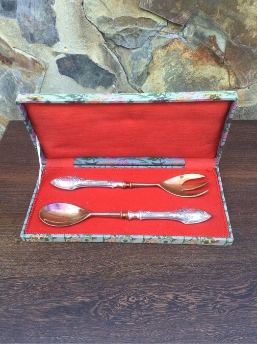 Talheres Prata Portuguesa Contrastada Javali II 148 gr 22 cm Antigos