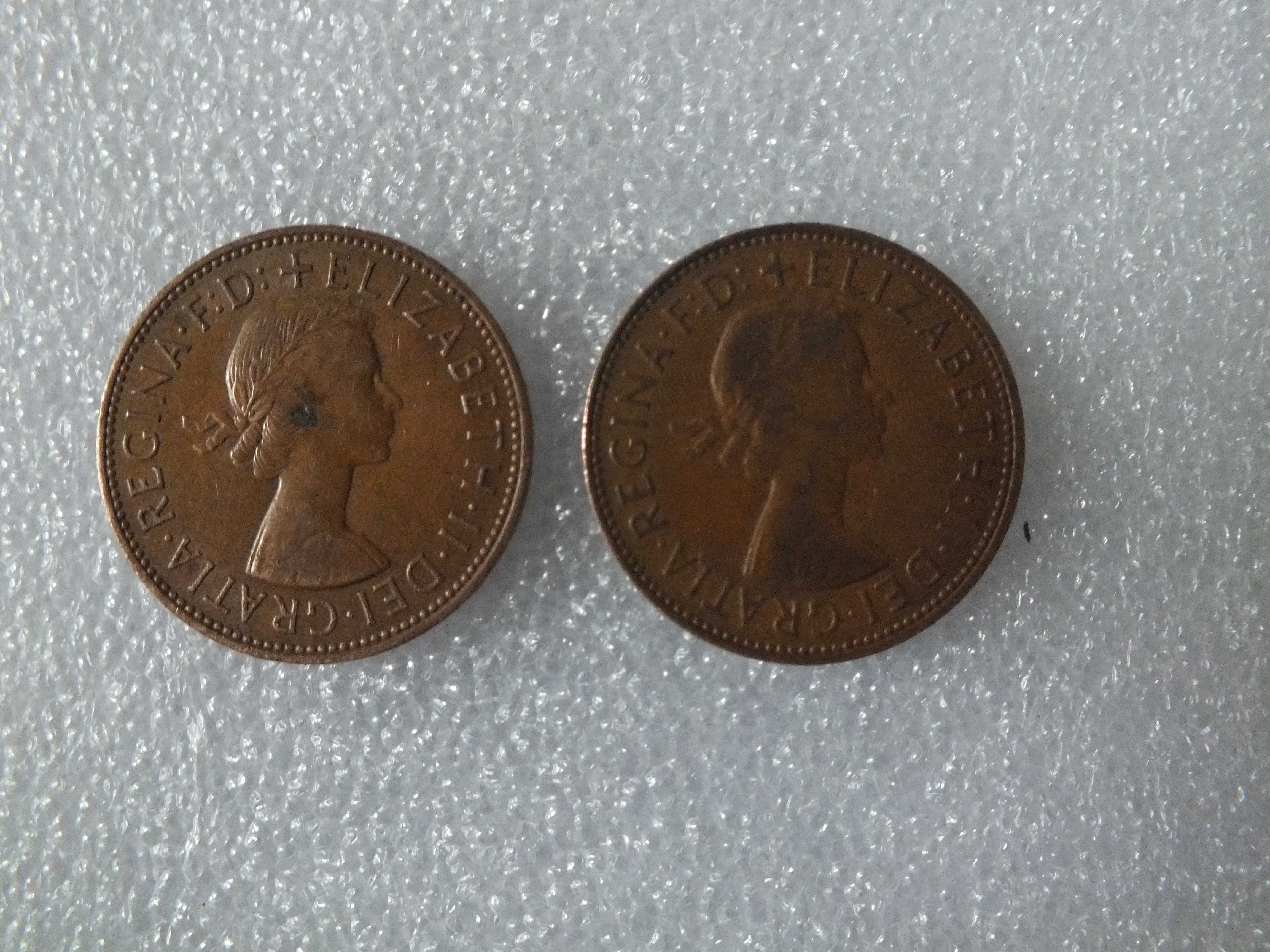 Zestaw 5 monet Wielka Brytania 1 Penny 1915-67