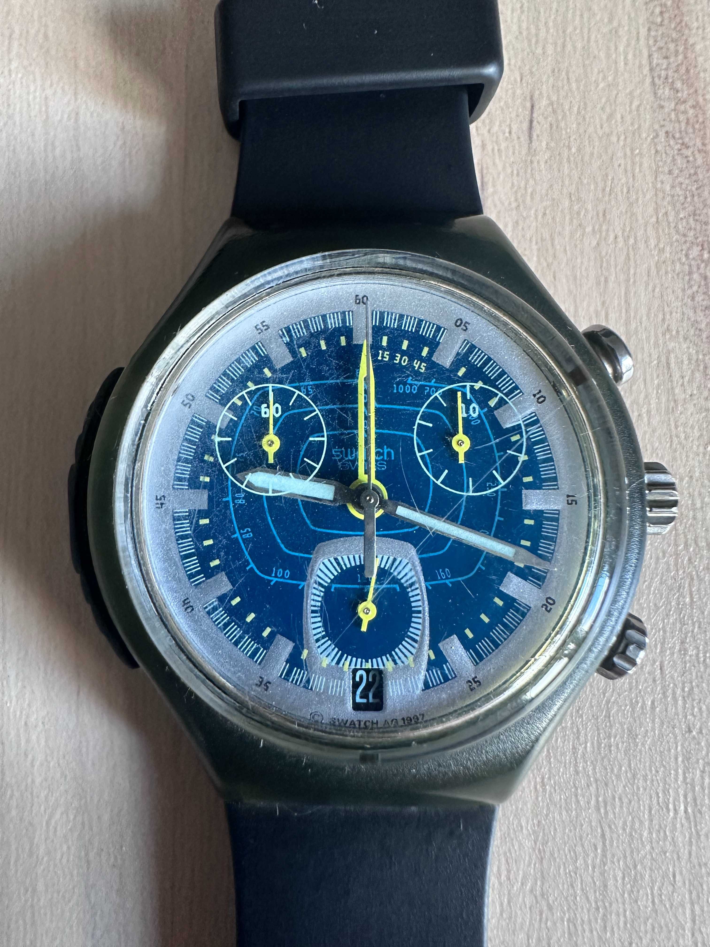 Relógio Swatch Decibel Alarm Chrono de 1998 **Raro**