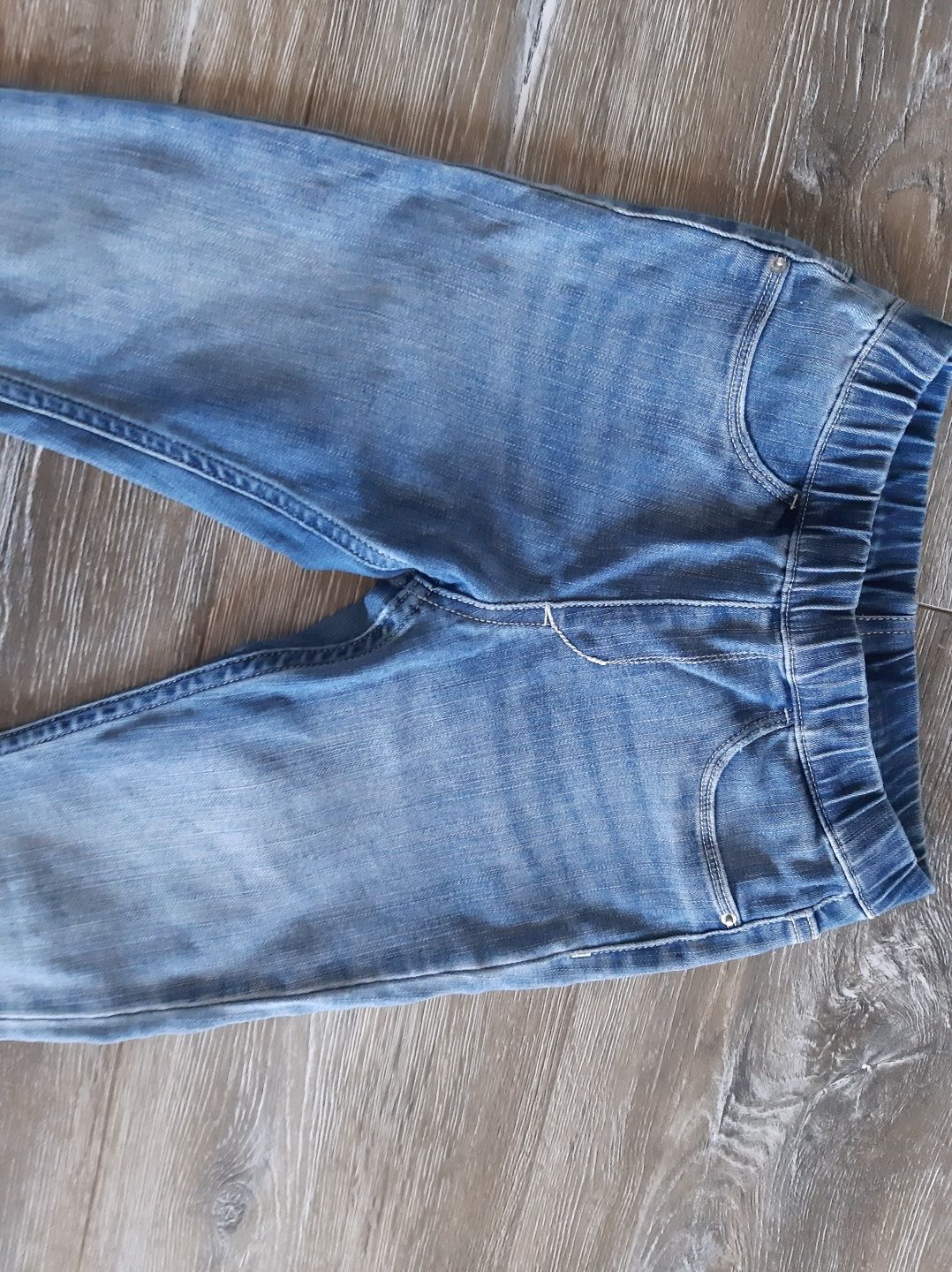 Spodnie, Jeginsy jeans dziewczynka h&m 128