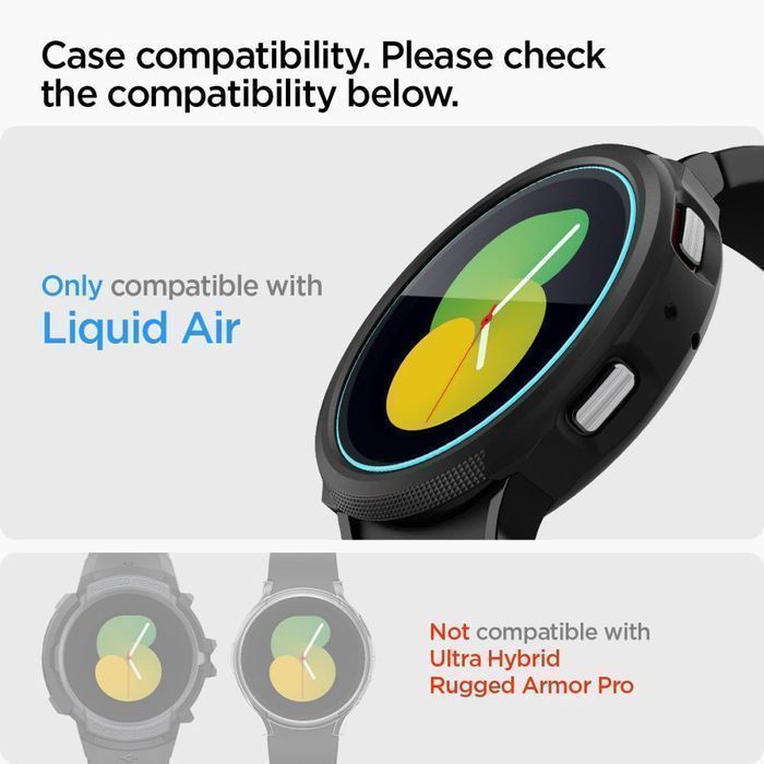 Szkło Hartowane Spigen Glas.tr EZ Fit 2-Pack do Galaxy Watch 4/5