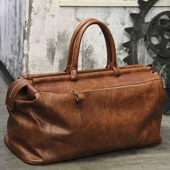 Nowa Duża XL Brązowa Torba Podróżna VINTAGE w Super Cenie - 54CM