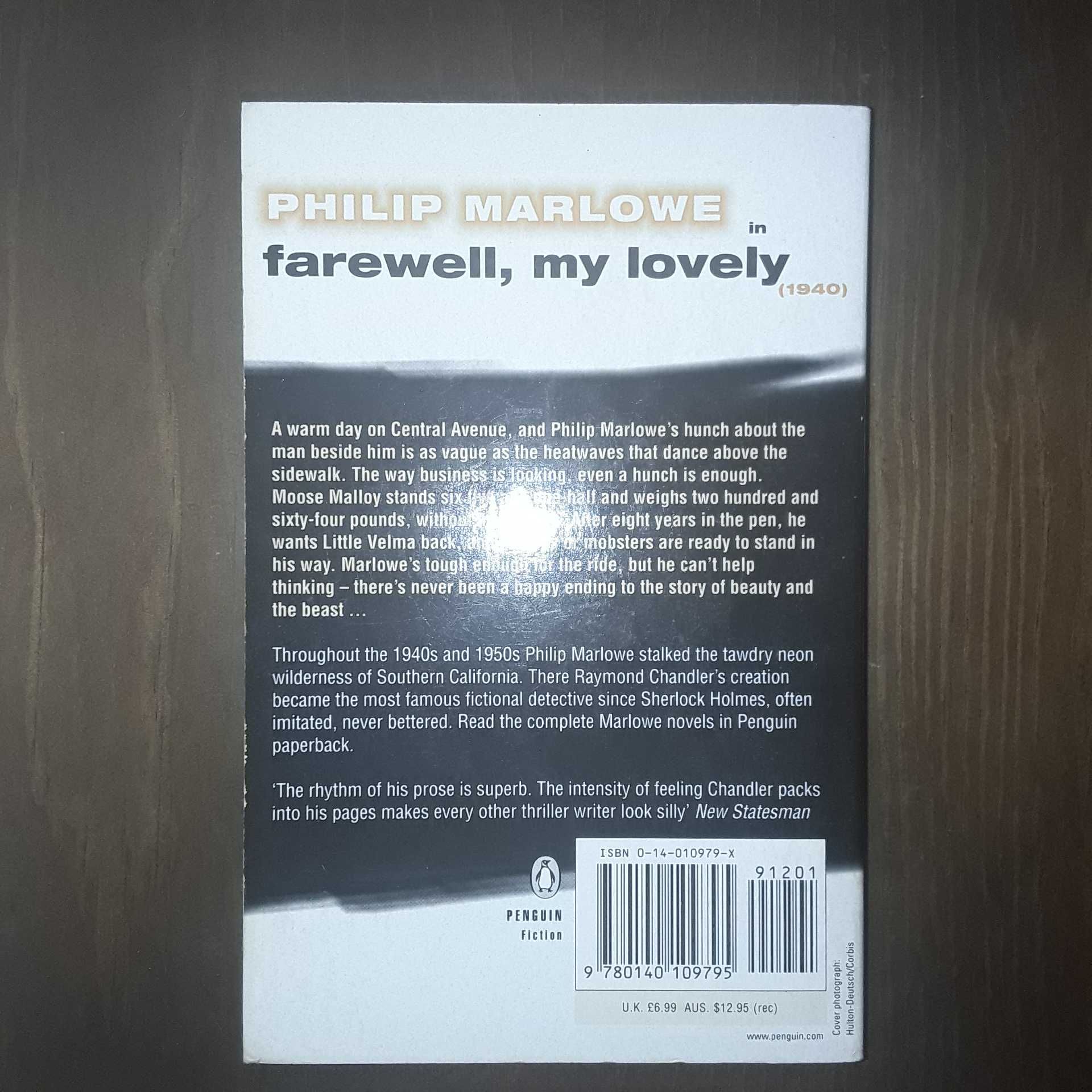 Farewell, My Lovely de Raymond Chandler [Livro em inglês]