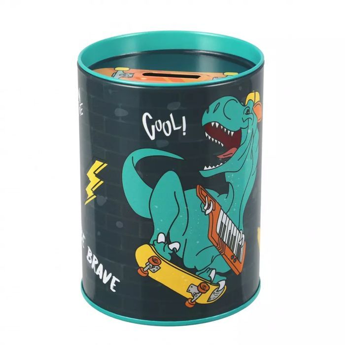 Skarbonka Metalowa Okrągła Skate Dino Starpak 536633. Starpak