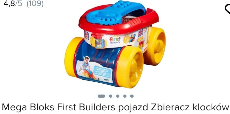 Zbieracz klocków Mega Bloks First Builders