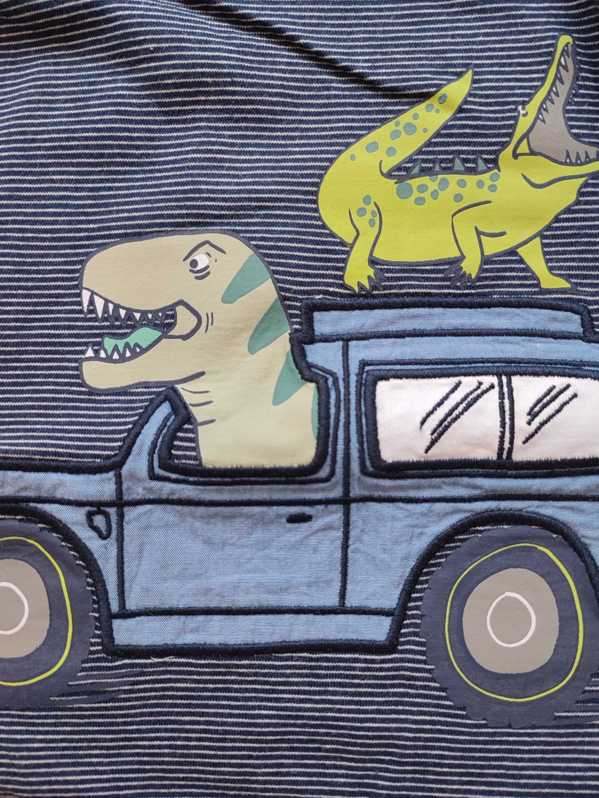 Bluzka bawełniana dinozaury r.116 C&A 3-pack