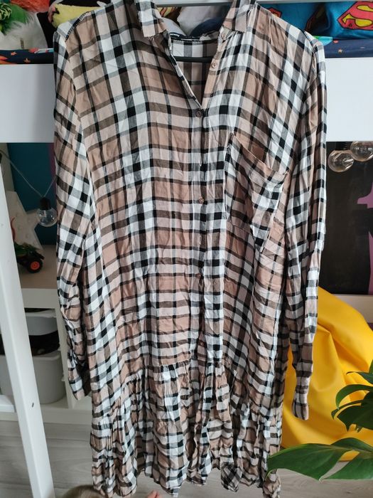 Sukienka babydoll koszulowa Sinsay