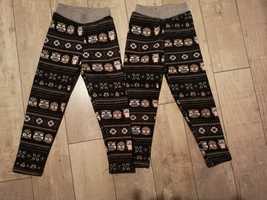 Legginsy ocieplane futerkiem r. 98/104 bliźniaczki