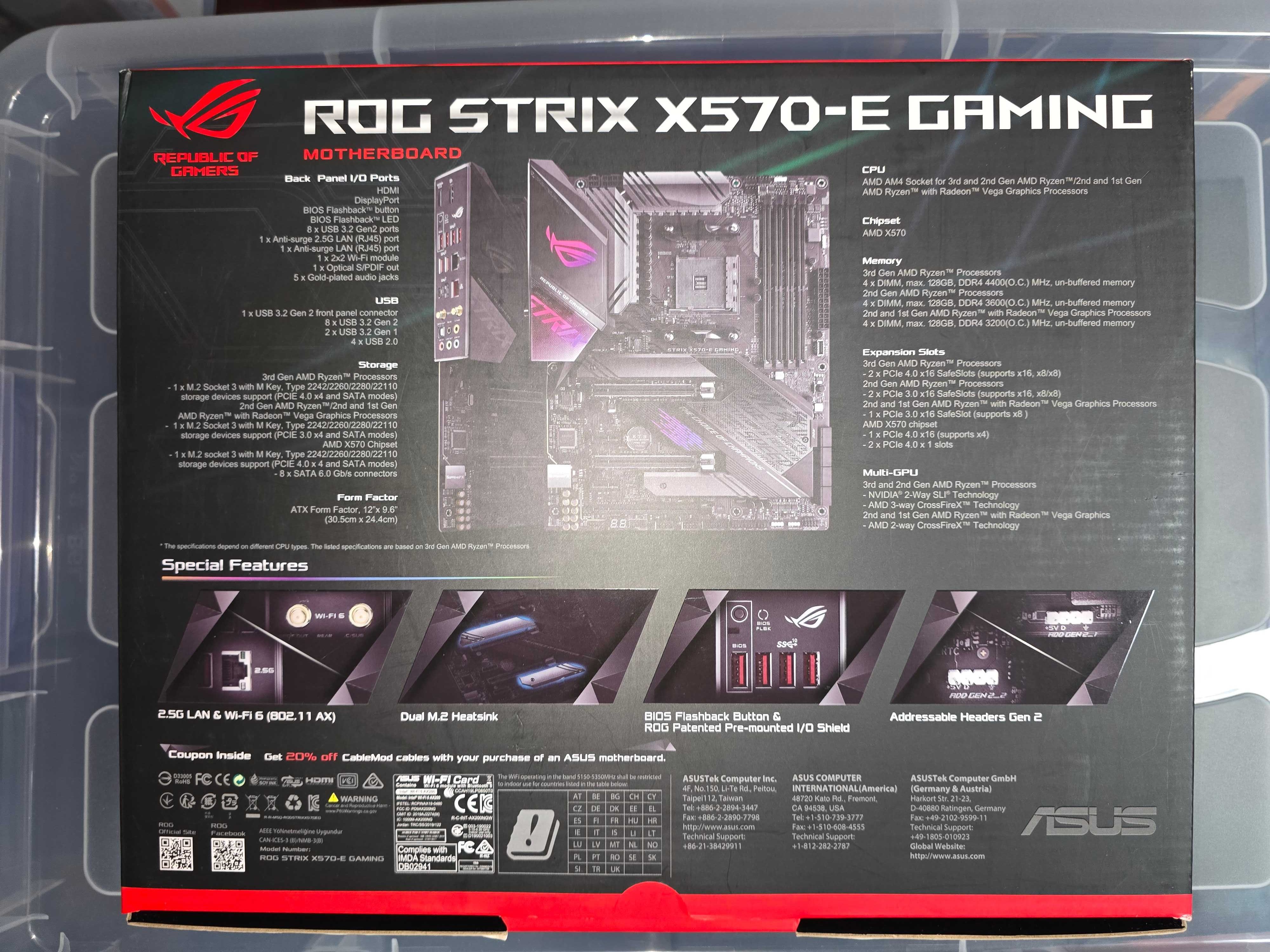 Bundle: AMD Ryzen 9 5900X + ROG STRIX X570-E + G.Skill 32GB DDR4 B-die
