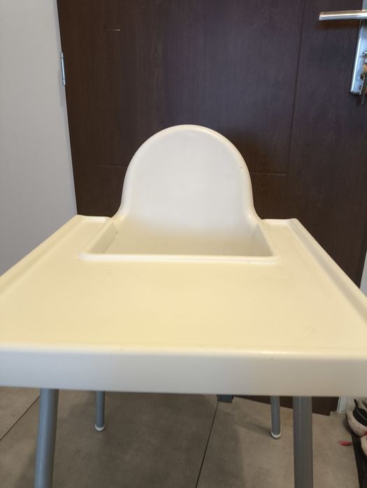 IKEA ANTILOP Krzesełko do karmienia, biały/srebrny