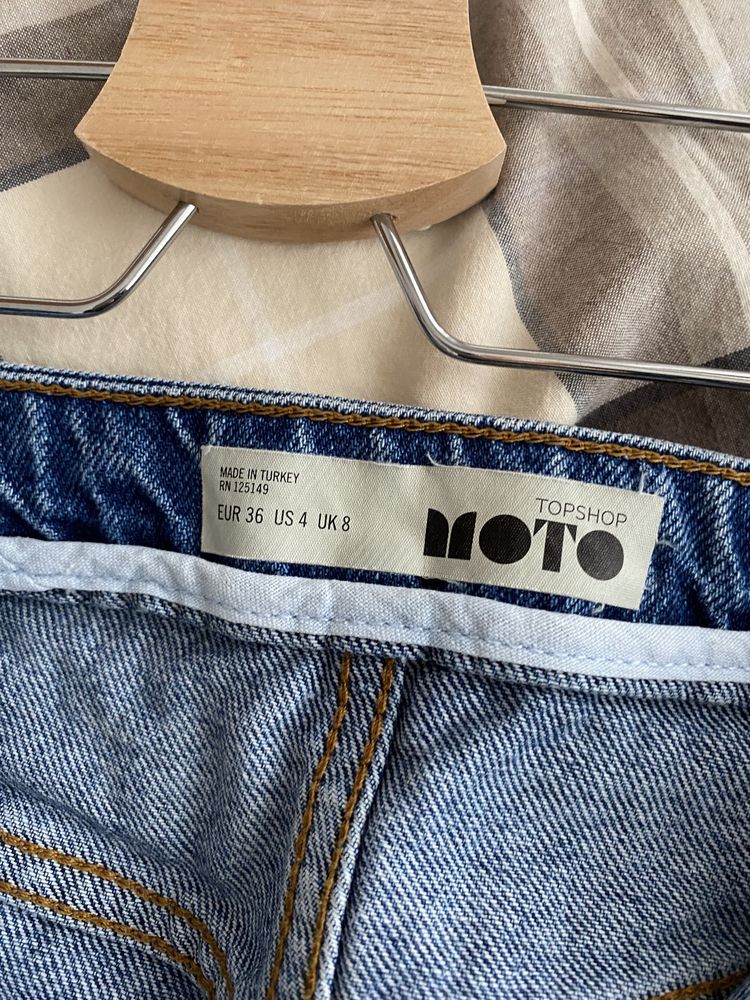 Spódnica jeansowa na suwak z kieszeniami rozmiar S