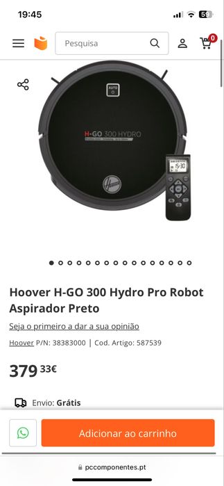 Aspirador robôt Hoover H-GO 300 Hydro