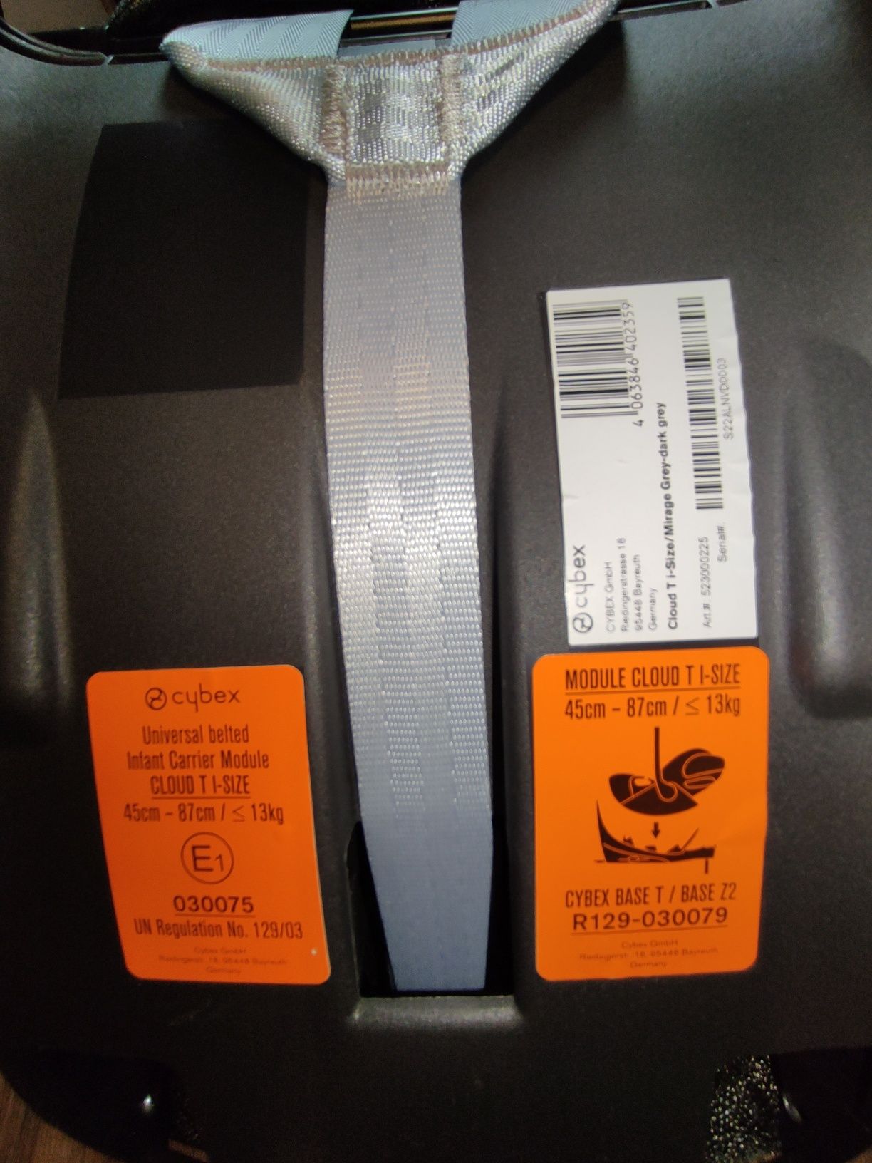 Fotelik Cybex Cloud T i-Size Mirage Grey + adaptery