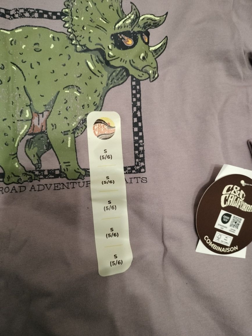 Bluzka dla dziecka unisex, motyw dinozaura. Okazja
