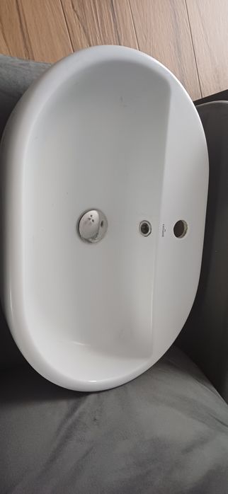 Umywalka nablatowa cersanit caspia 60x42 korek klik klak