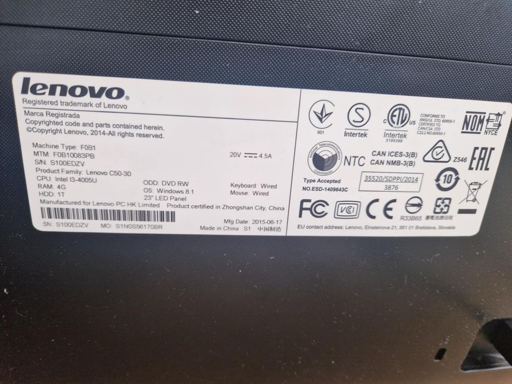 Komputer All In One Lenovo C50-30