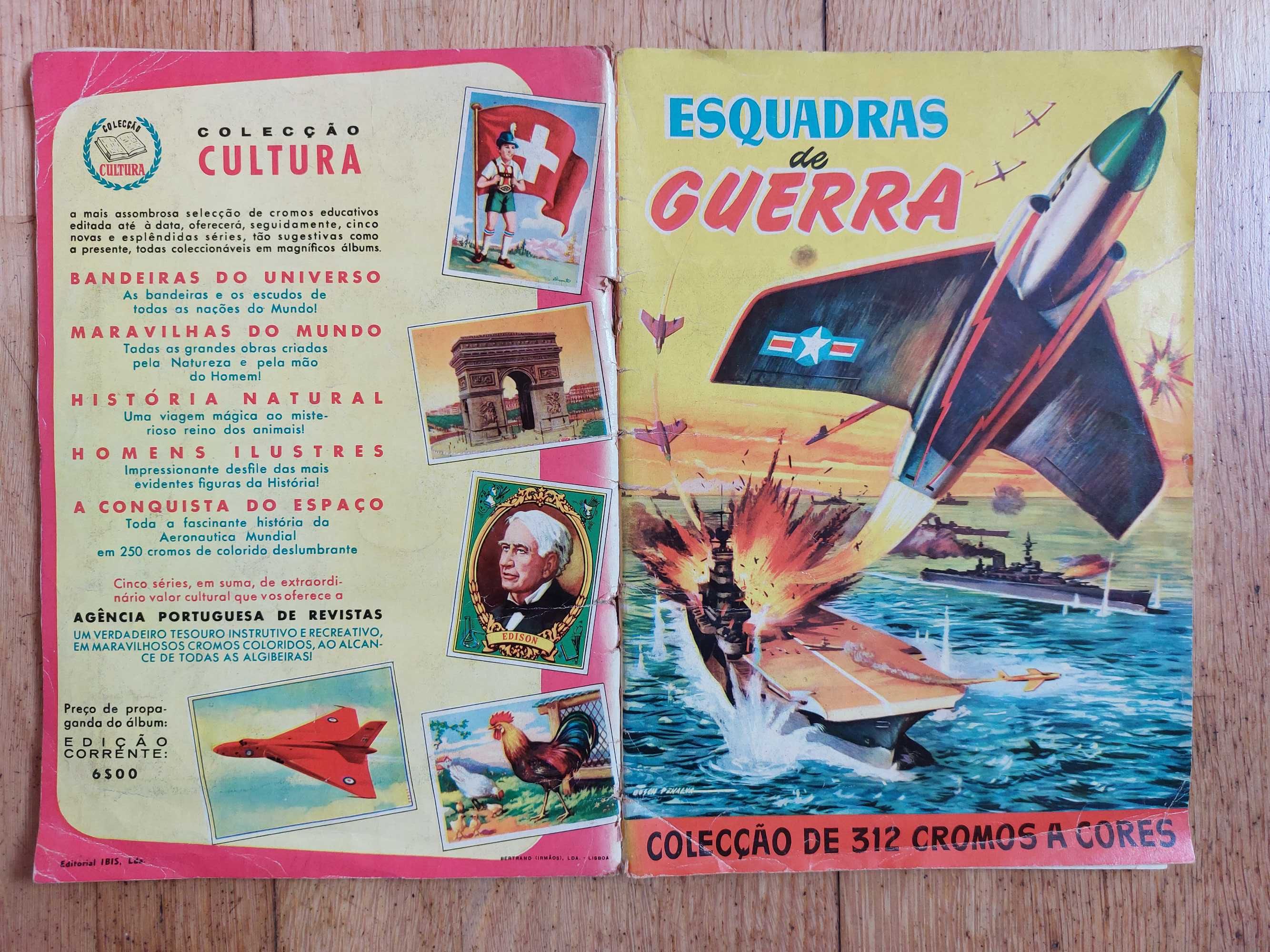 Caderneta de cromos "Esquadras de guerra" - Completa