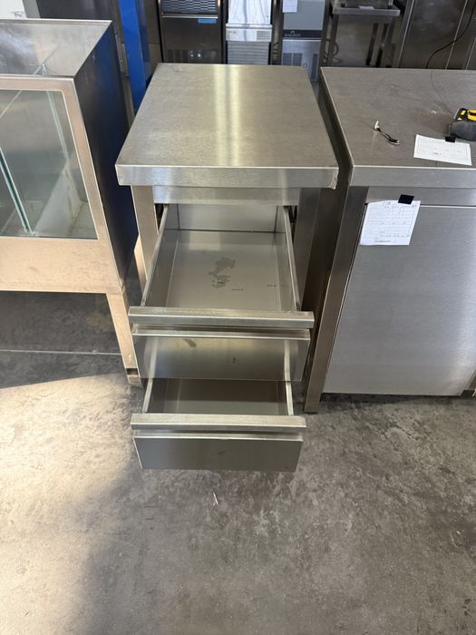 Bancada inox modulo de duas gavetas