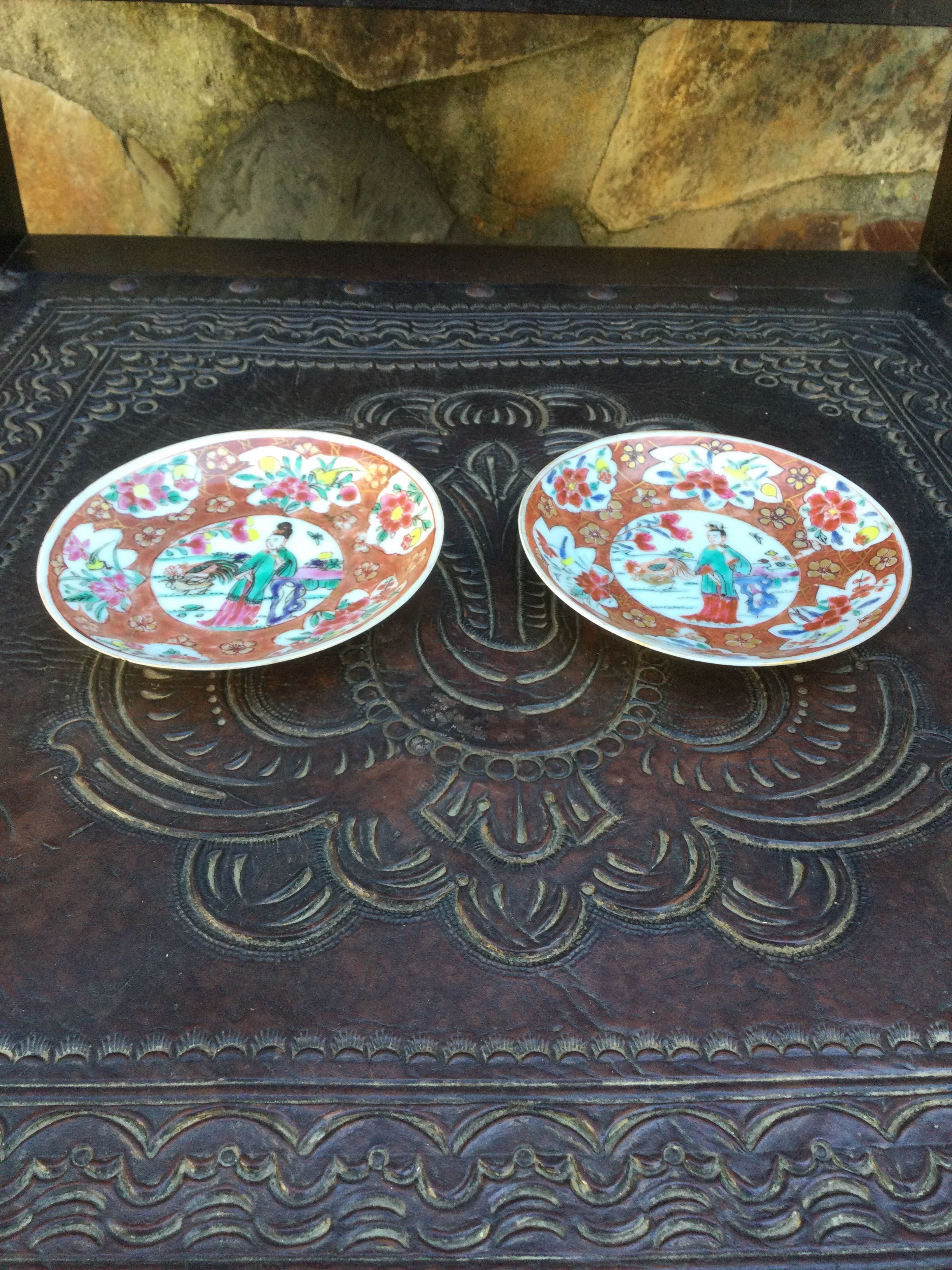 Pratos Porcelana Chinesa séc XVIII 10 cm