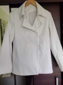 Biały elegancki płaszcz płaszczyk rozmiar XS/S