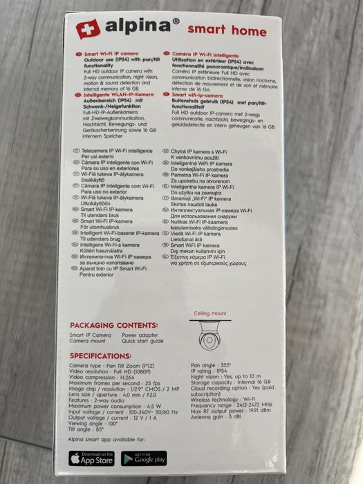 Alpina - Inteligentna kamera IP Wi-Fi FullHD