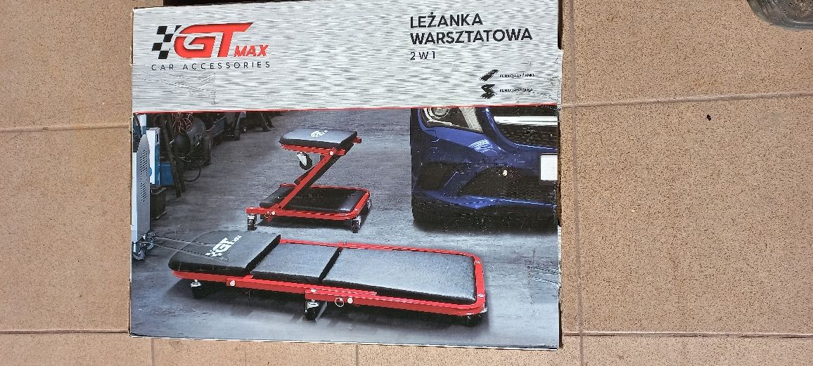 Leżanka warsztatowa - dwu funkcyjna 2 w 1