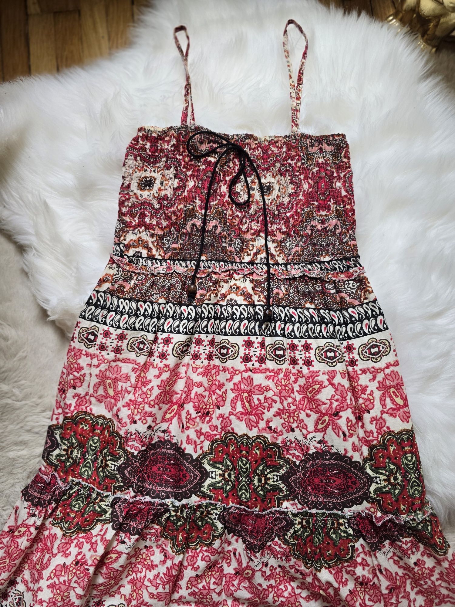 Sukienka MAXI/długa M/S/L New Yorker hippie bawełna 100%