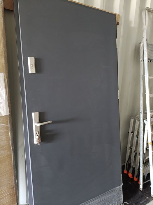 Drzwi zewnętrzne 90 prawe Nowe antracyt