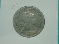 1190 - República: 1 escudo 1930 alpaca, acima da média, por 20,00