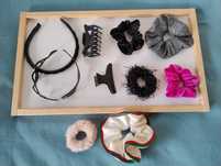 Kolorowe gumki do włosów Scrunchie do włosów spinka opaska