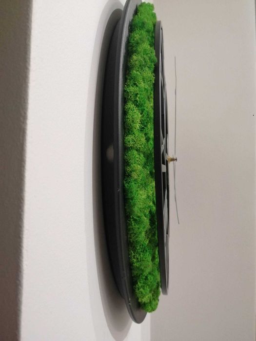 Zegar z mchu chrobotka reniferowego śr. 47 cm