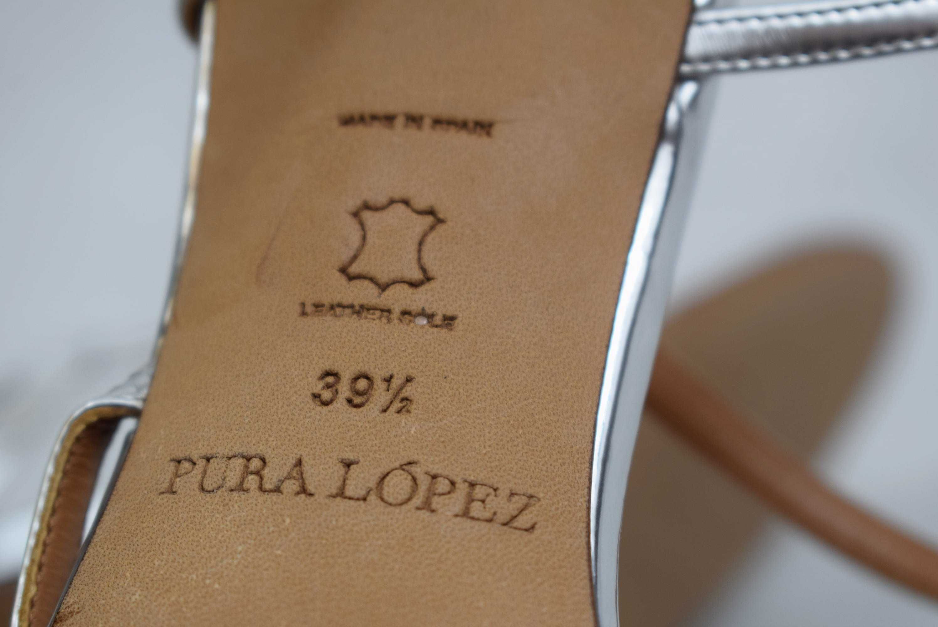 Pura Lopez czółenka szpilki skóra naturalna (39,5)