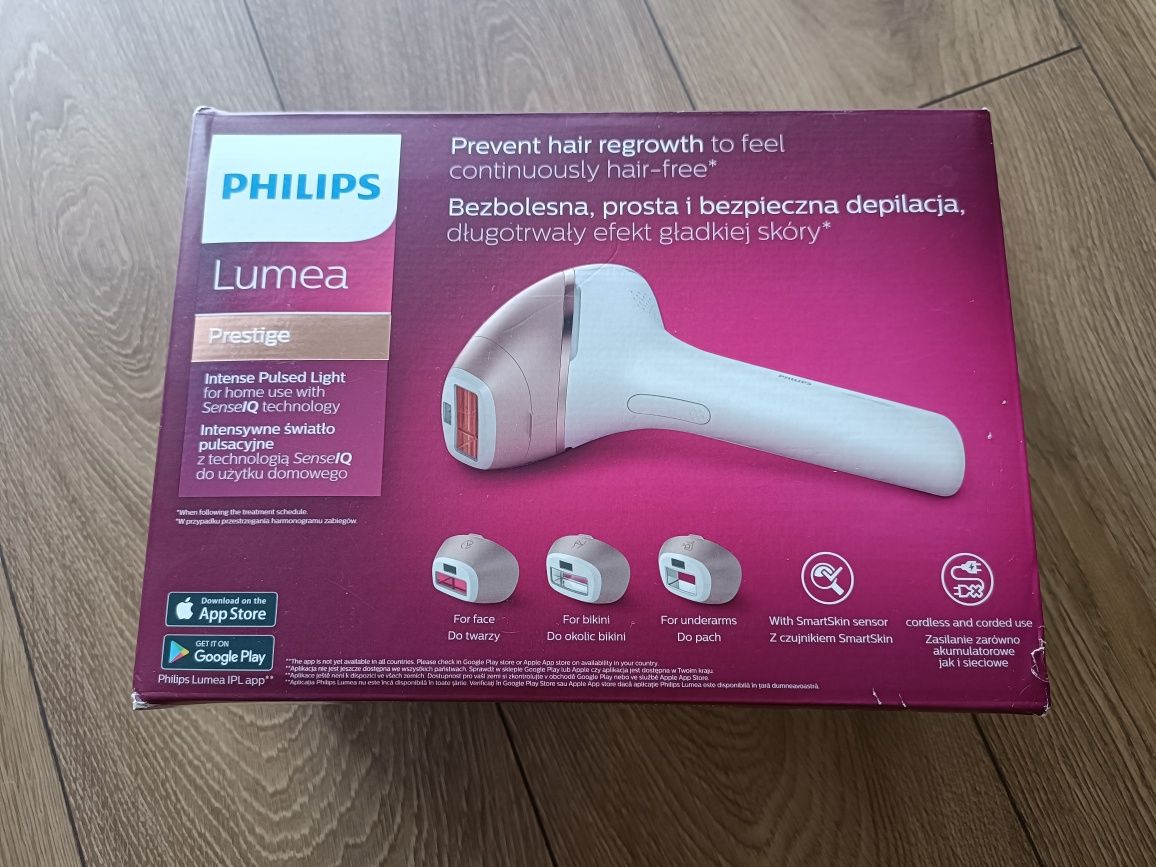 Depilator laserowy Philips Lumea Prestige 4 nakładki stan idealny